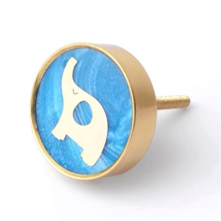 Kids Handmade Brass Elephant Knob